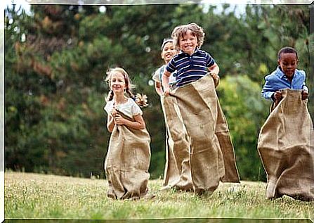 Sack Race in Birthday Celebrations