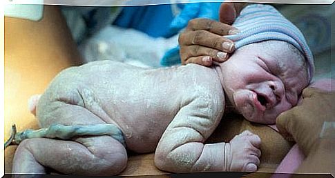 Childbirth is an act of love.  Newborn baby with mom.