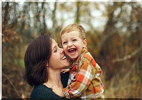 Mom with happy baby