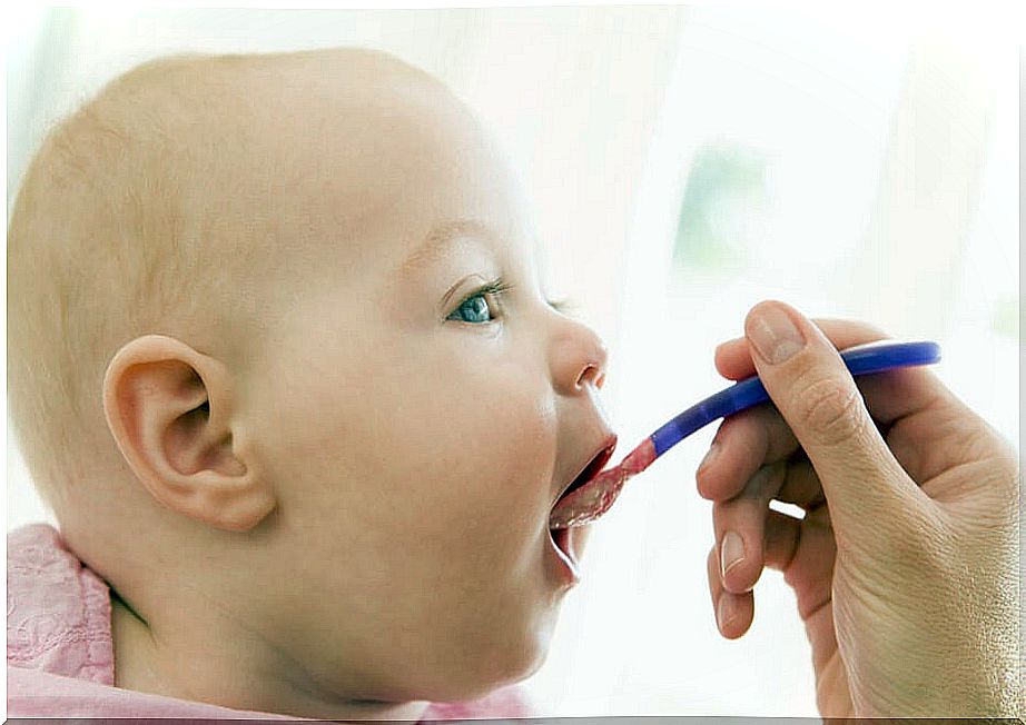 give solid foods in the diet of babies